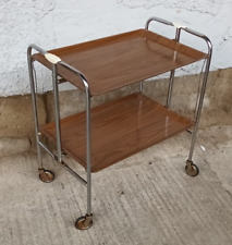 Carrinho de servir Dinett carrinho de chá mesa lateral nogueira BAR cromado anos 70 K5 comprar usado  Enviando para Brazil