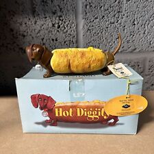 Hot Diggity Dog Weiner Dachshund In Bun With Mustard Figurine Westland Giftware, used for sale  Shipping to South Africa