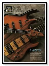 Carvin Custom Shop Bass Guitars Print Ad Vintage 1997 Magazine Advertisement for sale  Shipping to South Africa