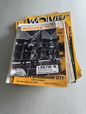 Wolves programmes x for sale  ROSS-ON-WYE