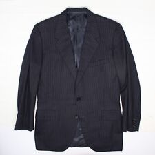 Oxxford Clothes Mens Suit Coat 42R Slim Navy Blue White Stripe Cashmere Jacket for sale  Shipping to South Africa