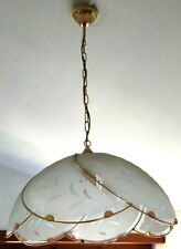 Lampadario vetro ottone usato  Caselle Torinese