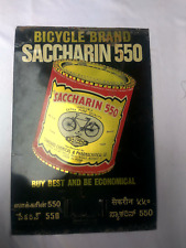 Usado, ANTIGUO LETRERO PUBLICITARIO DE ESTAÑO SACCHARIN 550 MARCA DE BICICLETA NO PORCELANA RARO segunda mano  Embacar hacia Argentina