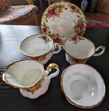 Vintage Royal Albert Old Country Roses 2 Tea Cups+1 Sauce+1 Milk Jug &Sugar Bowl for sale  Shipping to South Africa