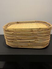 Vintage woven bamboo for sale  Shipping to Ireland