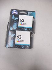 Paquete de 2 cartuchos de tinta de color HP #62 C2P06AN NUEVO CAJAS SELLADAS GENUINAS CADUCADAS, usado segunda mano  Embacar hacia Argentina