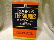 Roget thesaurus synonyms for sale  UK