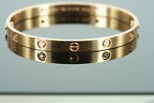 Gebraucht, Cartier Love Armreif Armband Bracelet mit 4 Diamanten in Gelbgold Gr. 21 gebraucht kaufen  Frankfurt