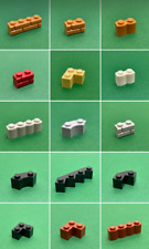 LEGO - 1x2 1x4 tijolos de grade de canto de tronco de alvenaria (você escolhe) 10 PEÇAS POR PEDIDO comprar usado  Enviando para Brazil