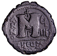 Justin II y Sophia - Grande M Follis. Moneda bizantina de Antioquía 565-578 AD con certificado de autenticidad segunda mano  Embacar hacia Argentina