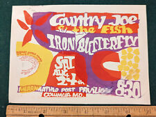1968 Country Joe & the Fish Iron Butterfly Columbia MD, usado segunda mano  Embacar hacia Argentina