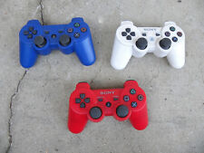 Usado, 3 Controladores Inalámbricos Sony DualShock 3 PlayStation 3 PS3 OEM Rojo Blanco y Azul segunda mano  Embacar hacia Argentina