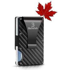 Belletek Carbon Fiber RFID Wallet/Money Clip/Wallet for Men-Credit Card Holde... for sale  Canada