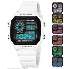 Reloj de pulsera digital deportivo para hombre impermeable alarma fecha LED luminoso cronógrafo segunda mano  Embacar hacia Argentina