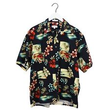 Camisa havaiana Pierre Cardin vintage preta floral masculina grande comprar usado  Enviando para Brazil