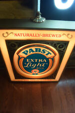 Used, Vintage Pabst Extra Light Beer Lighted Sign Blue Ribbon Bar   for sale  Kernersville