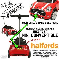 Usado, Matrículas personalizadas para niños para MINI COOPER CONVERTIBLE PUSH coche juguete paseo segunda mano  Embacar hacia Argentina