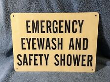 Used, Vtg “Emergency Eye Wash and Safety Shower” Factory Industrial Fiberglass Sign (y for sale  Shipping to South Africa