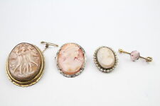 Used, Shell Cameo Brooches Antique Vintage Three Graces Ladies Simulated Pearl x 4 for sale  Shipping to South Africa