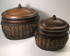 Roped wicker baskets for sale  Denville