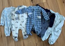 Lot Of 5 Carter's Newborn Sleepers Footed Pajamas Boys Size NB for sale  Shipping to South Africa