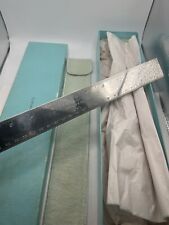 Tiffany  & Co. Silver Plated Ruler 12" W/ Pouch Inscribed "LAS" Original Box Rea, used for sale  Shipping to South Africa