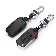 For Mercedes Benz SLK 2 Button Remote Fob Bag Holder Leather Car Key Cover Case for sale  Shipping to South Africa