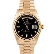 Rolex Day-Date President 36mm relógio preto DIAMOND BARK OURO AMARELO 18K 18078 comprar usado  Enviando para Brazil