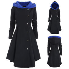 Plus Size Winter Warm Long Peacoat Coats Hooded Trench Outwear Jackets US for sale  Shipping to South Africa