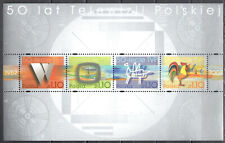 Poland 2002 - Polish Television, 50th Anniv. - Mi.ms 154 - MNH(**) na sprzedaż  PL