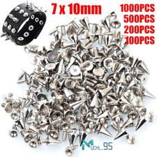 1000x Punk Cone Metal Spikes Rebites Parafuso Traseiro para Roupas Jaqueta Couro comprar usado  Enviando para Brazil