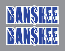 Used, Banshee Rear Fender Graphics Decals Stickers 350 TWIN ATV Quad Custom Red for sale  Shipping to South Africa