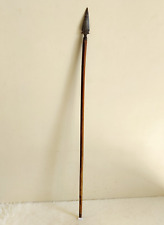 19c Vintage Original Old Iron Spear In Wooden Stick Decorative Collectible W123 for sale  Shipping to South Africa