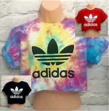 Camiseta Adidas Originals feita à mão tie dye crop top Ibiza Festivals 8 10 12  comprar usado  Enviando para Brazil