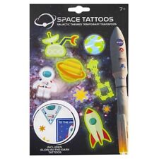 Tatuajes tatuajes espaciales paquete de tatuajes temporales galácticos temáticos con licencia de la NASA segunda mano  Embacar hacia Argentina