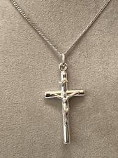 Solid silver crucifix for sale  BOREHAMWOOD