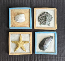 Cerâmica decorativa costeira de truta de argila 4 pol. - Starfish, vieira, mexilhão, usado comprar usado  Enviando para Brazil