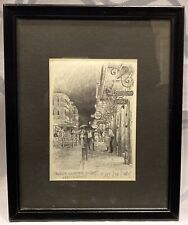 Vintage Original Don Davey 1987 French Quarter Drawing Sketch Signed Framed for sale  Shipping to South Africa