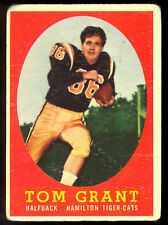 1958 TOPPS CFL FOOTBALL #15 TOM GRANT RC HOF MUITO BOM ESTADO HAMILTON TIGER CATS NOVATO comprar usado  Enviando para Brazil