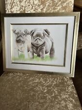 Pug dog framed for sale  PAIGNTON