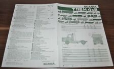 1984 Scania T 112 H 4x2 especificação caminhão folheto Prospekt Brasil comprar usado  Enviando para Brazil