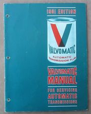Manual Valvomatic 1961 para el mantenimiento de cartas de transmisiones automáticas por vehículos segunda mano  Embacar hacia Mexico