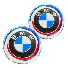 2pcs Roundel Front Hood + Rear Trunk Lid Emblem 82 mm for BMW Anniversary Badge for sale  Shipping to South Africa