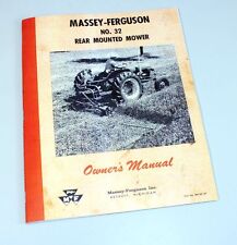 MASSEY FERGUSON No 32 MOWER OPERATORS OWNERS MANUAL BAR SICKLE GUARD MF SECTION for sale  Brookfield
