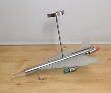 Vintage Frosted Glass & Stainless Steel Concord Aeroplane Ceiling Light Fitting for sale  Shipping to South Africa