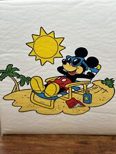 Vintage Disney Mickey Mouse Cooler Kit White Lunch Beach Picnic Travel Bag USA for sale  Shipping to South Africa