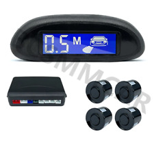 4x Sensores de Estacionamento Pretos Carro HUD Backup Reverso Radar Traseiro LED Sistema de Alerta Kit comprar usado  Enviando para Brazil