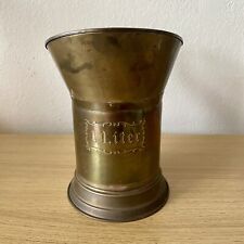 Jarro de latão vintage 1 litro regador vaso de cerveja pedestal jarro comprar usado  Enviando para Brazil