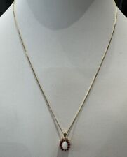 9ct Yellow Gold Ruby And Opal Necklace  for sale  Shipping to South Africa