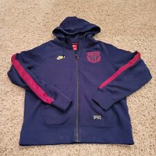 Sudadera con capucha con cremallera completa Nike FCB Barcelona talla mediana azul marino Messi  segunda mano  Embacar hacia Argentina